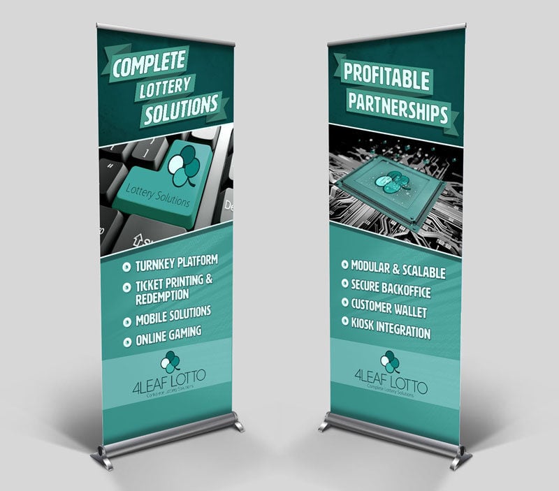 4leaf lotto trade show banners