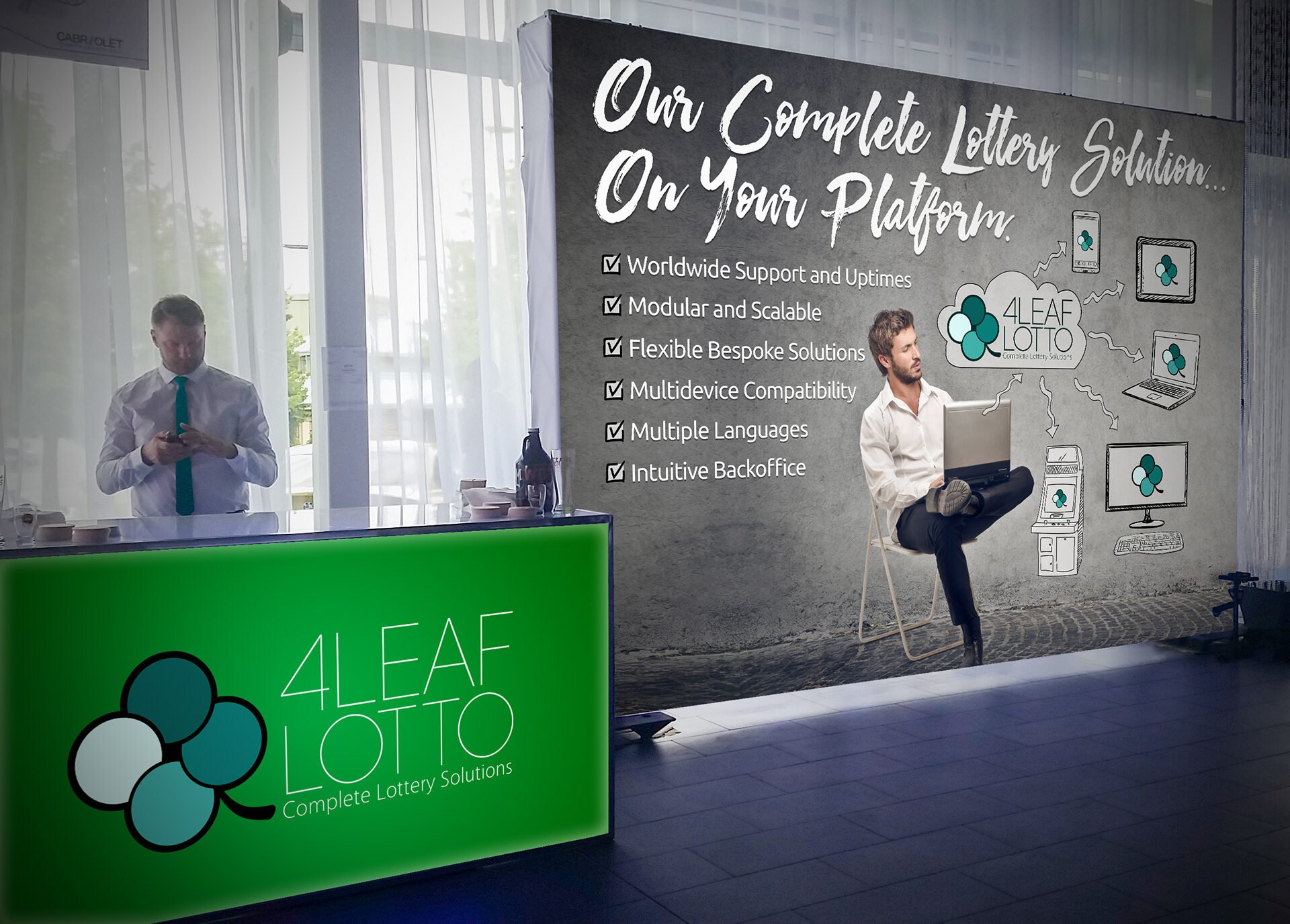 4leaf lotto trade show both concept