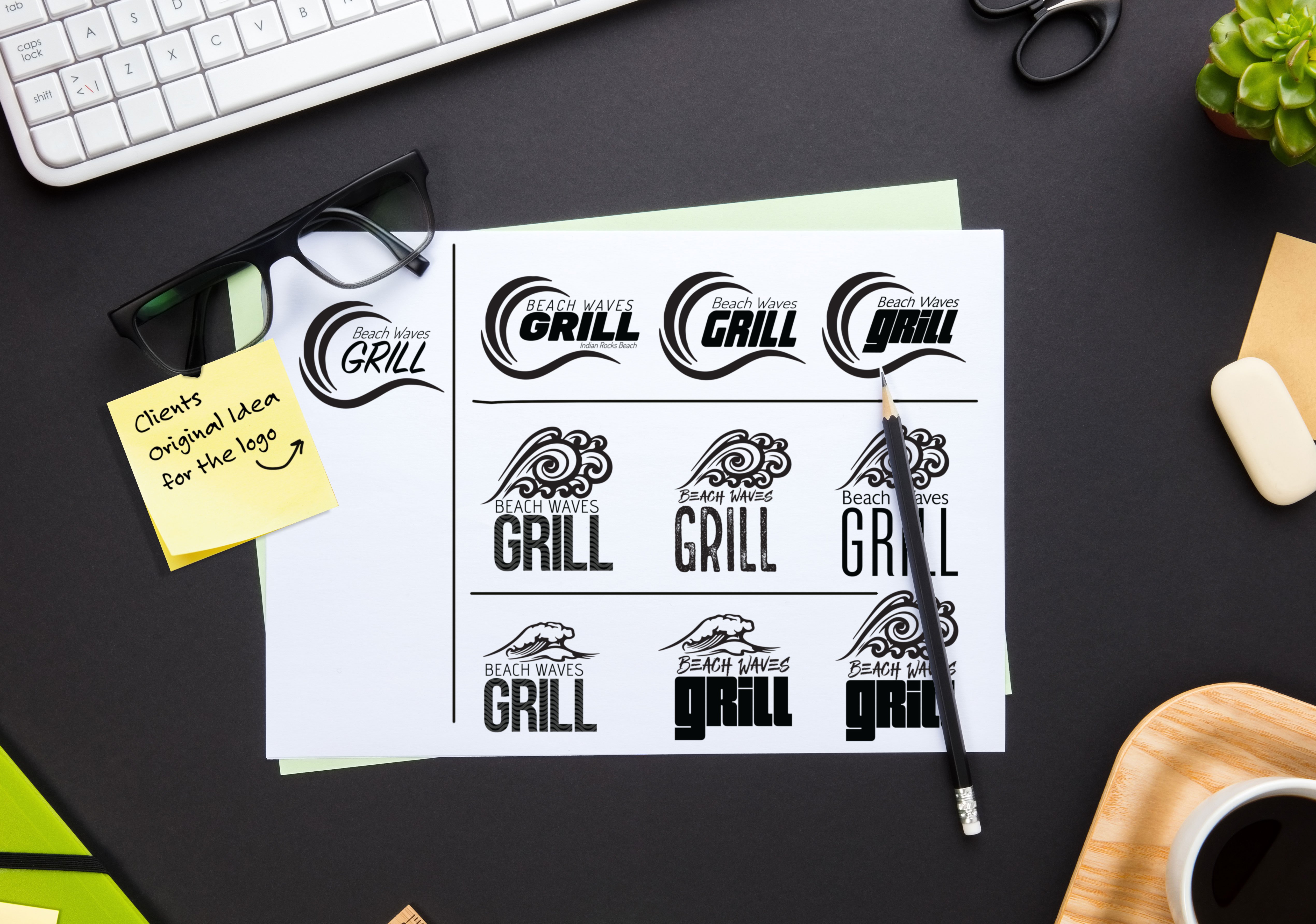 Logo concepts - Beach Waves Grill